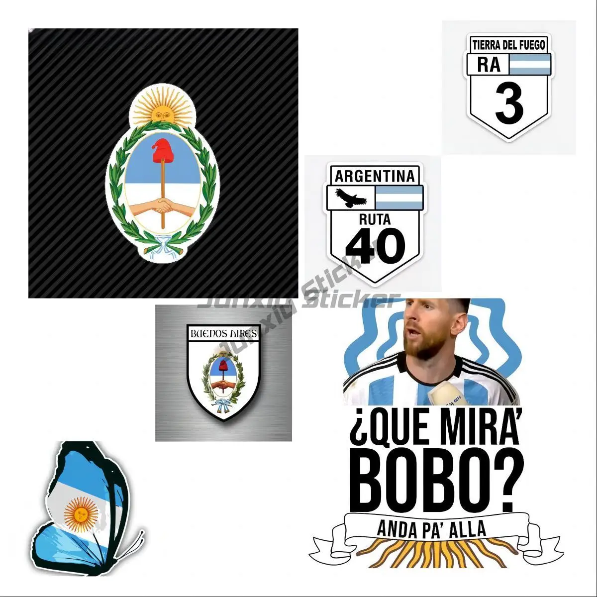 

Argentine Coat of Arms Sticker Self Adhesive Vinyl Argentina flag ARG AR Window Truck Camper Guitar Car Body Refrigerator Wall
