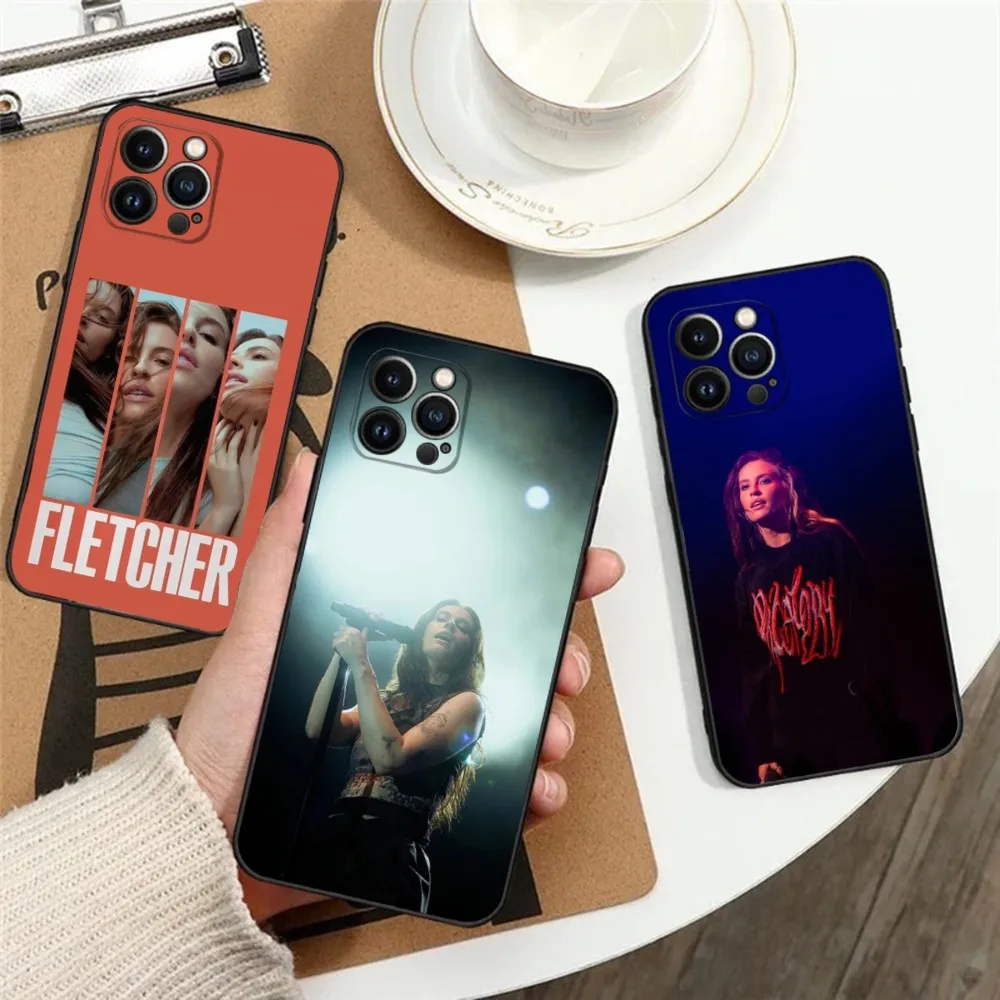 

CARI F-FLETCHER Singer Phone Case for Apple iPhone, 13, 14,13,12,11,XS,XR,X,8,7,Pro,Max,Plus, Mini Silicone Cover, Black