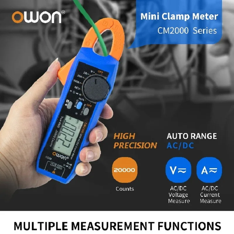 CM2100B CM2100 Non-contact Digital Clamp Meter 100Amp 600V True RMS VFC Diode Multimeter Smart AC/DC 20000 Count Ammeter Voltage