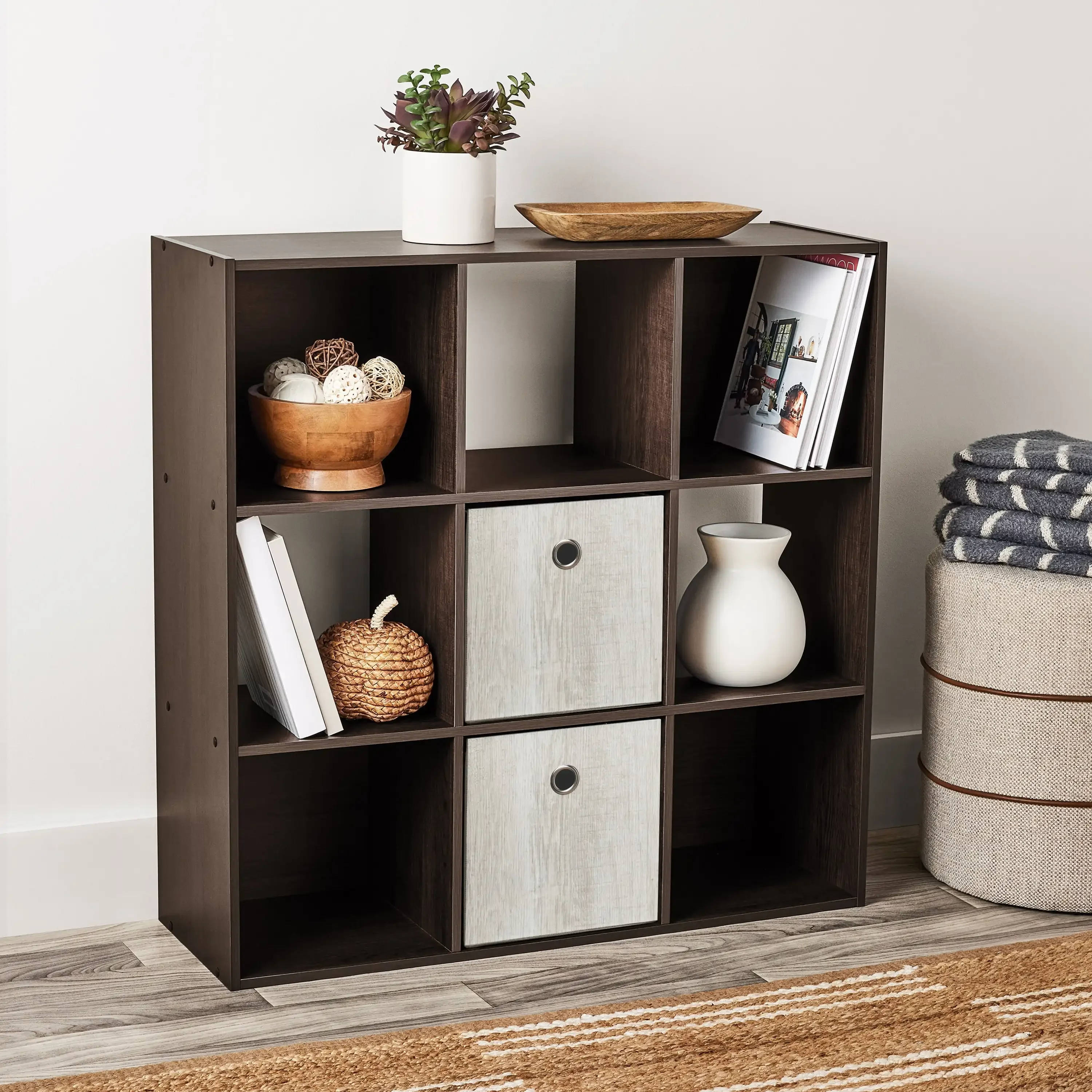 

11" 9-Cube Storage Organizer, Espresso