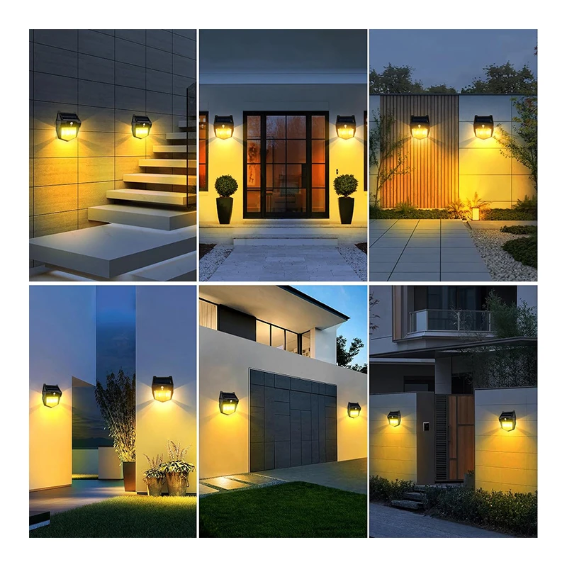 Lampada da parete solare per esterni lampada a filamento di tungsteno impermeabile terrazza atmosfera decorativa giardino Villa illuminazione luci notturne