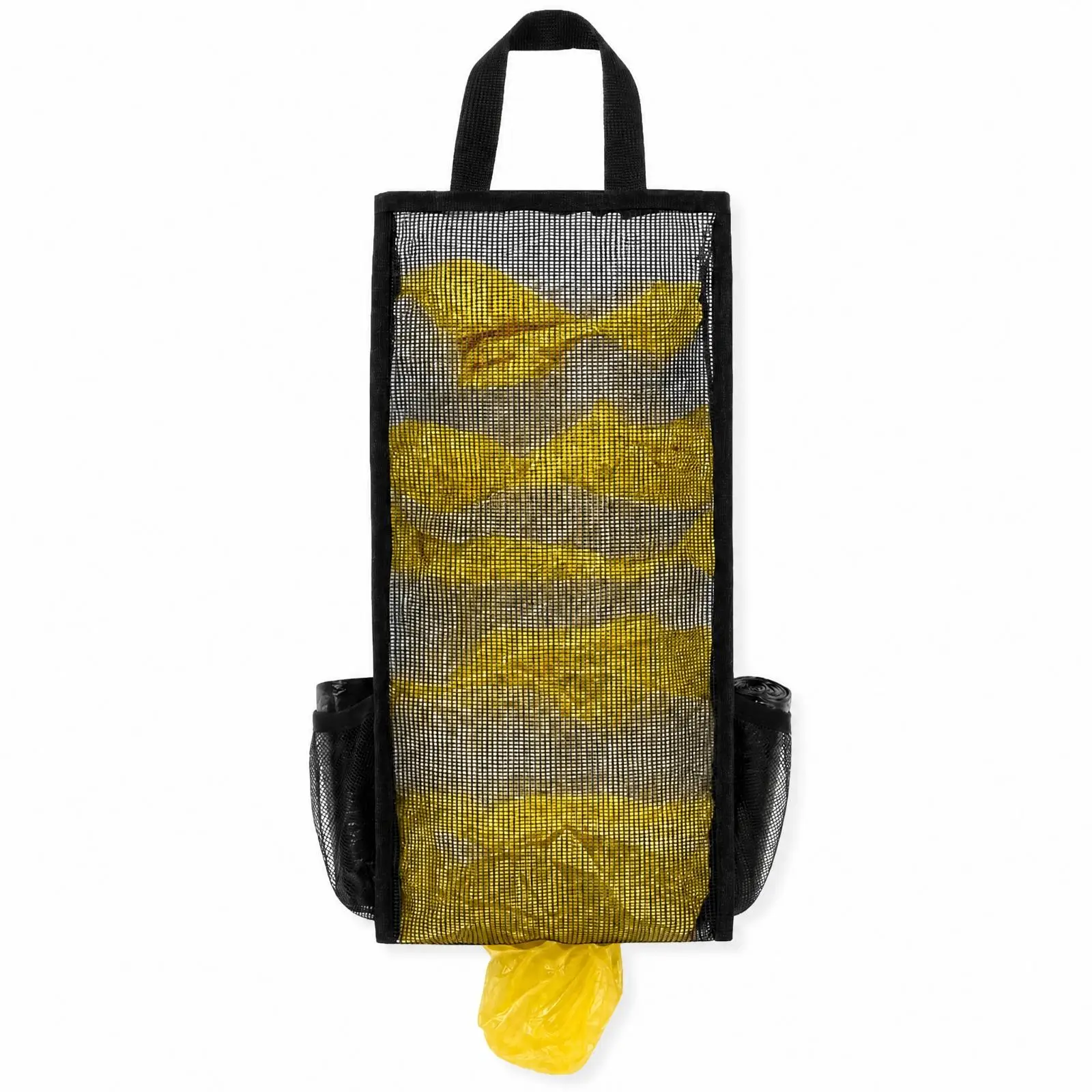Washable Mesh Hanging Storage Bag for Plastic Bags and Clothes for Laundry Room Apartment