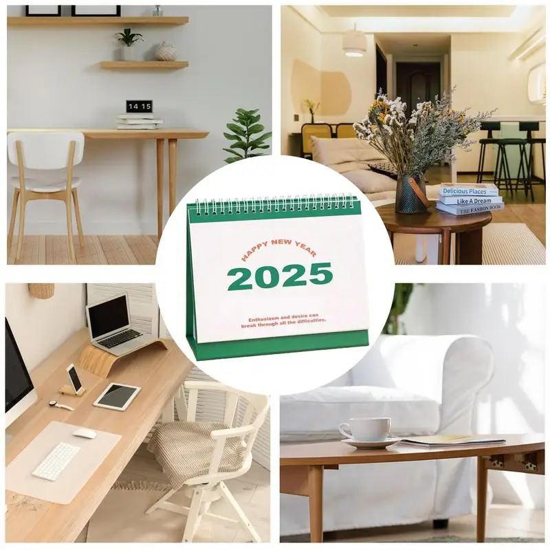 Настольный календарь на 2025 год. Симпатичный ежедневник. Простой однотонный календарь. Список обучающих целей. Список дел. Товары для дома и офиса.