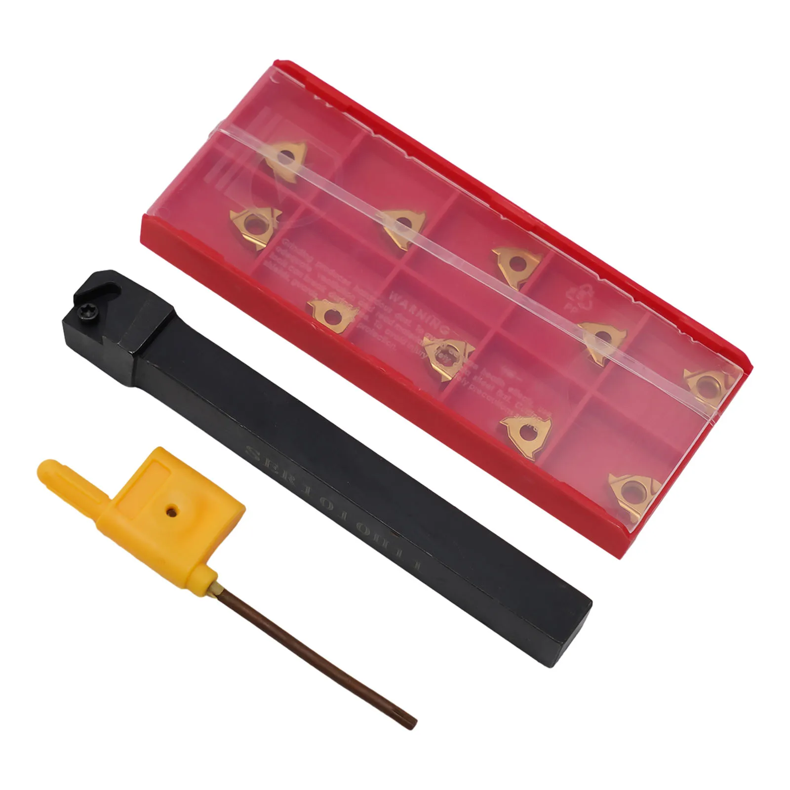 Versatile Tools for Metalworking 10Pcs 11ER AG60 Threading Insert + SER1010H11 10mm for lathe CNC Cutting Tool Holder