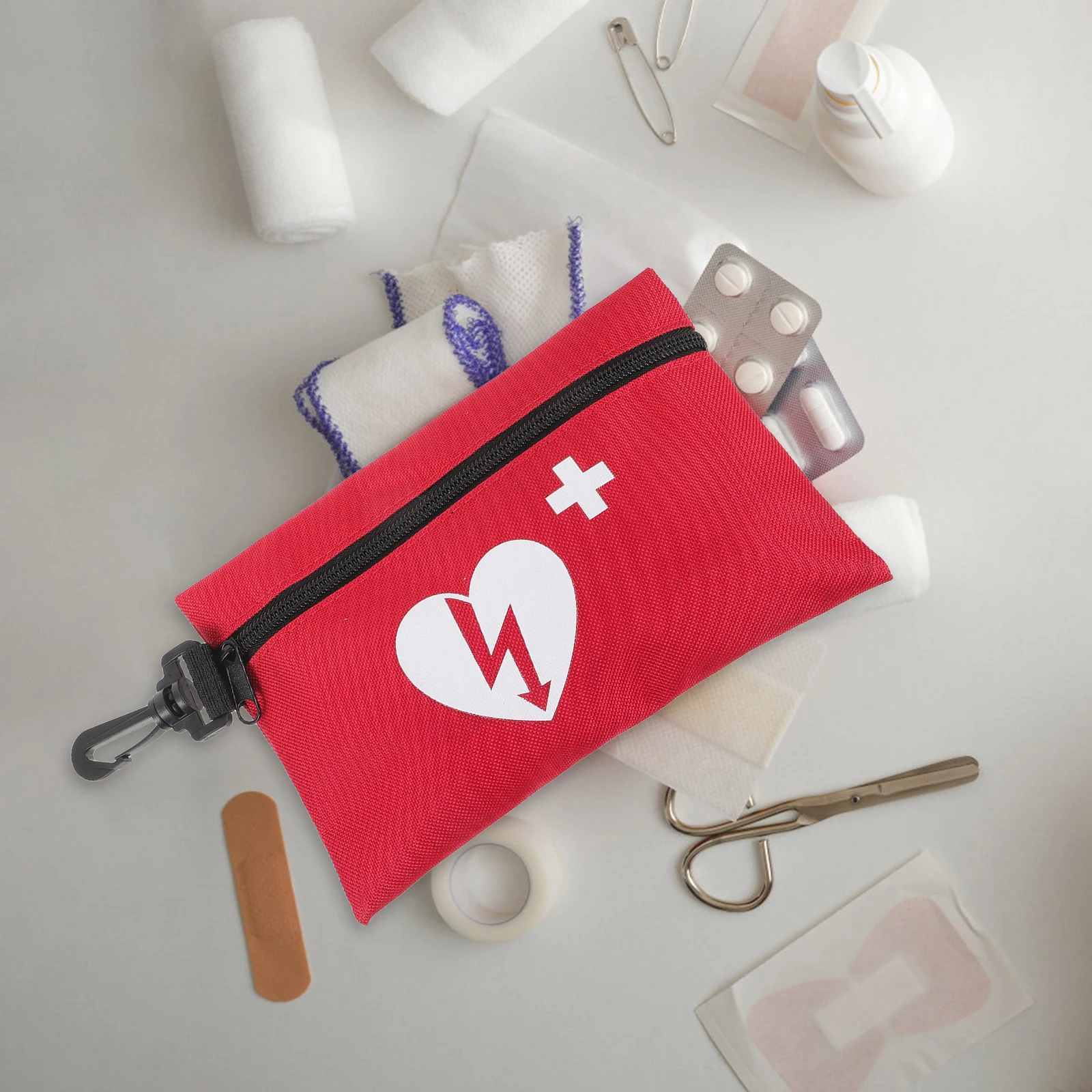 

Large Portable Medicine Travel First Aid Bag Household Emergency Pouch Zipper Storage Organizer For Hiking Camping Outdoor