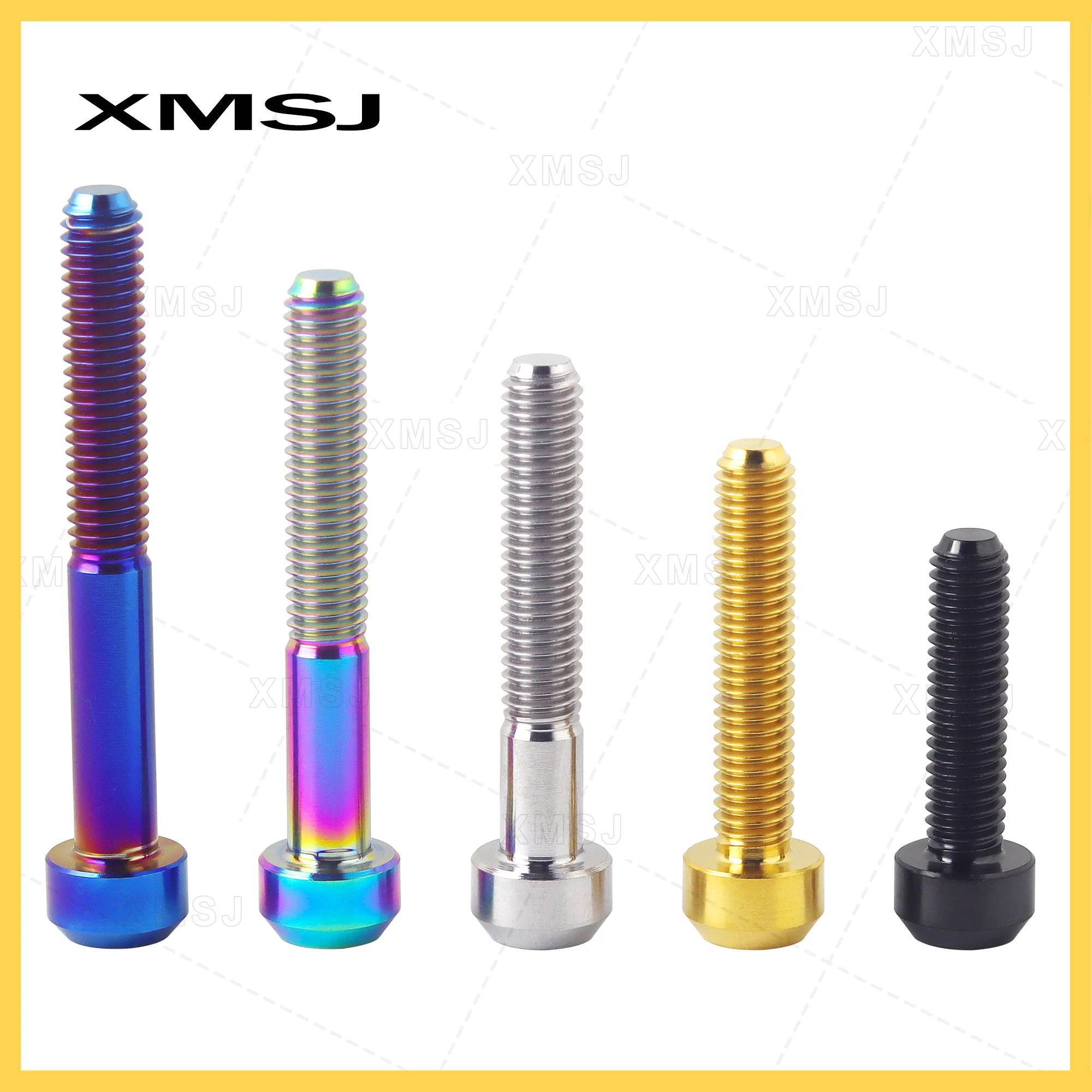 XMSJ Titanium Bolt M5x10 15 20 25 30 35 40 45 50mm T25 Torx Head for Bicycle Stem Headset Screw Motorcycle Refit Brake Fastener