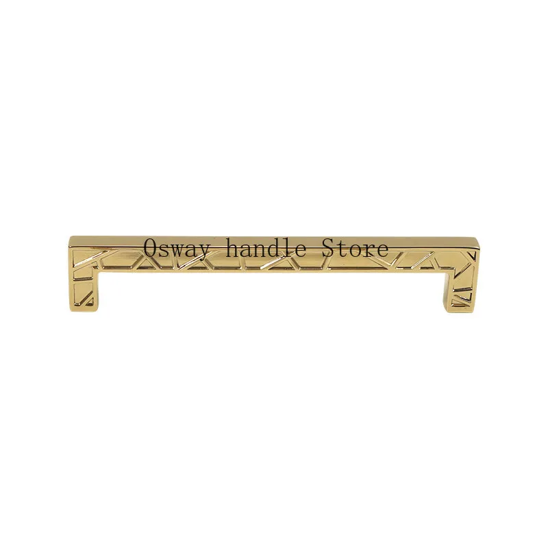 Brass gold wardrobe door double hole handle modern simple drawer cabinet door American European brass