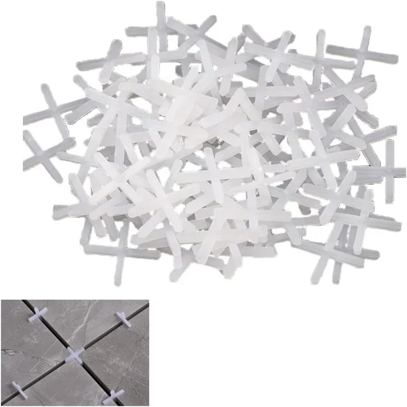 100PCS Tile Leveling System Spacer Cross Positioning Tile Leveler Leave Joints Location Card Wall Floor Construction Tools