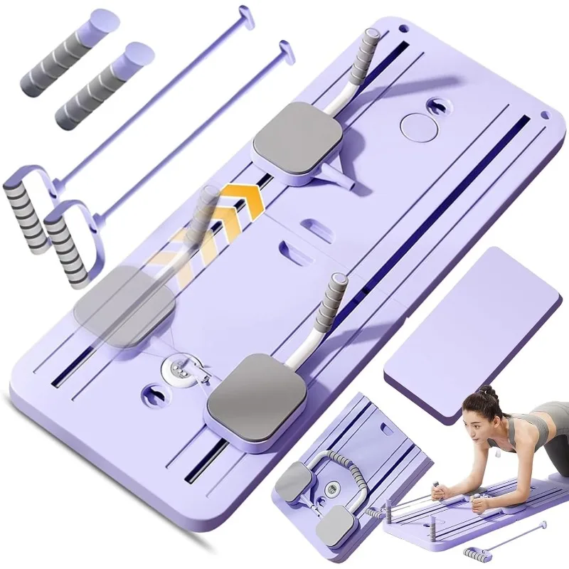

Pilates Board-2024 Reformer Set,Multi-Purpose Foldable Reformer Board for Home,5in1 Pilates Sliding Board,Purple