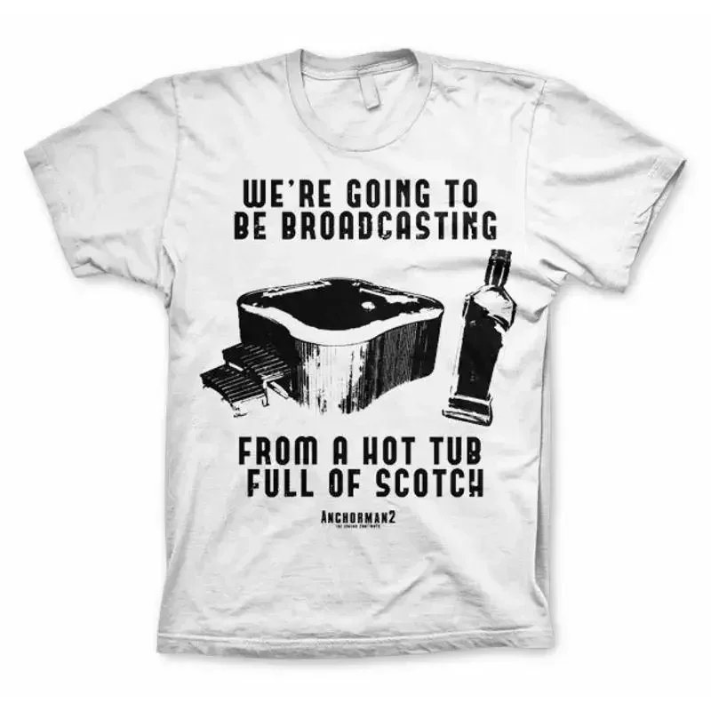 Licensed Anchorman Hot Tub Full of Scotch BIG TALL 3XL 4XL 5XL Men s T Shirt