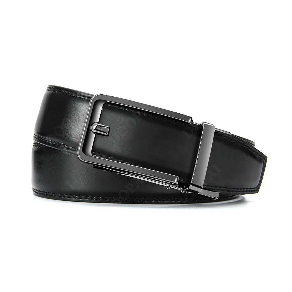 

Men's Leather Ratchet Comfortable Buckle Belt Sliding Buckle, Designed Belt Suitable for Almost Any Occasion and Clothing