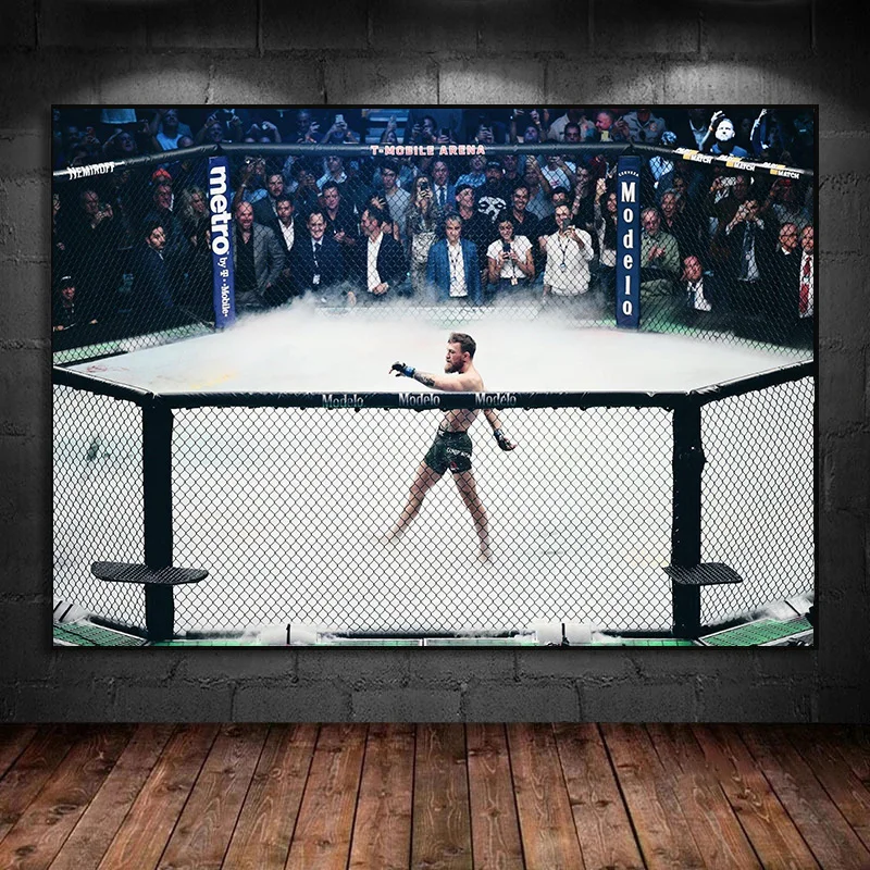 بوكسر بطل كونور ماكجريجور من القماش صور فنية جدارية لألعاب كمال الأجسام واللياقة البدنية والرياضة للرجال صور لغرف الصالة الرياضية في المنزل #1