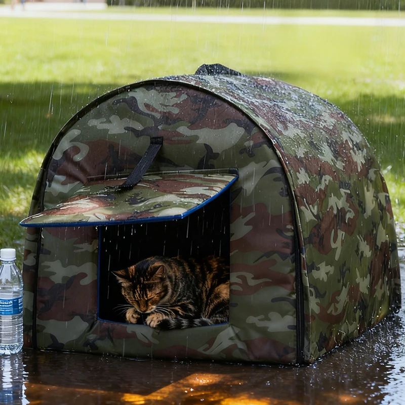 

Newest All - Season Warm Pet House-Cat Kennel Room,Outdoor Cat Shelter, Suitable for Small and Medium-Sized Cats, Windproof Nest