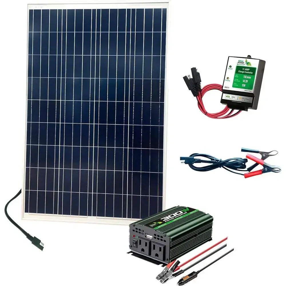 100W Solar Panel Kit with Complete Setup