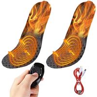 2000mah Electric Heated Insoles Foot Warmer USB Rechargeable Heating Soles Boots Insert with Remote Control unisex