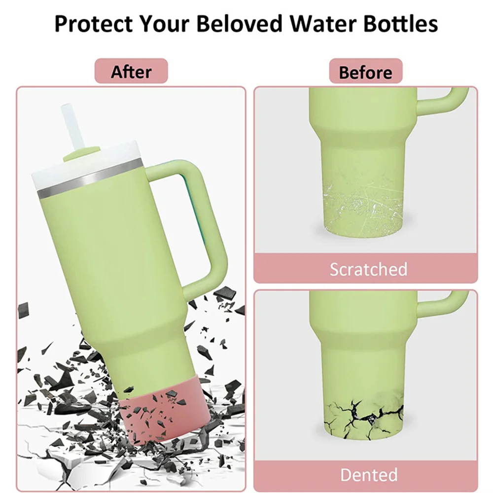Silicone Cup Bottom for large 40oz Adventure Coffee Tumbler Ice Flow Flip 30 oz 20oz Bottle Bottom Sleeve Cover AntiSlip image 6
