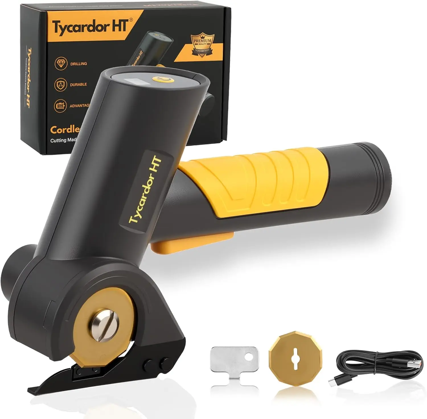 

Беспроводные электрические ножницы, перезаряжаемый электрический резак для картона, высокоскоростные ножницы для картона 4В с 2 лезвиями и сумкой для хранения