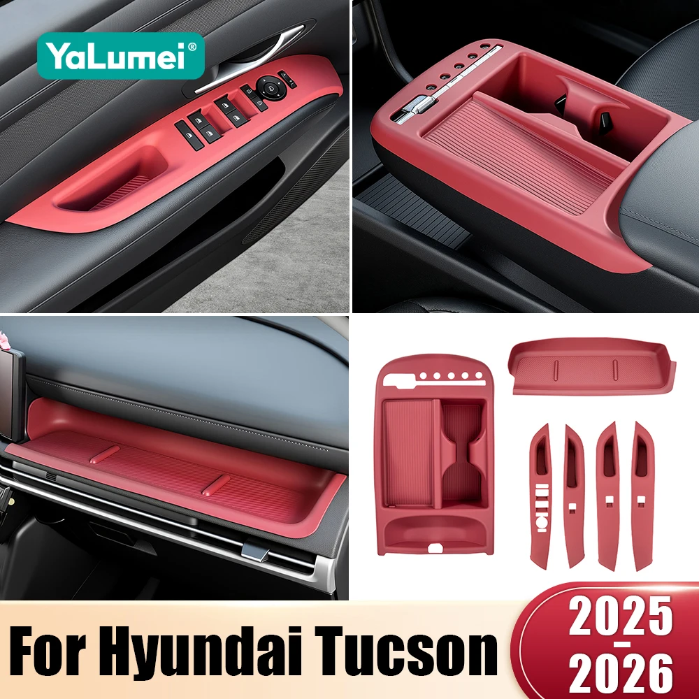 

For Hyundai Tucson NX4 2025 2026 Silicone Car Passenger Side Dashboard Center Console Tray Window Glass Lift Switch Cover