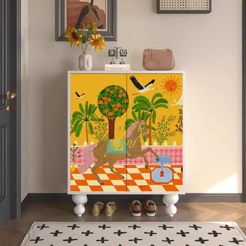 Dustproof Cream Shoe Cabinet Nordic Asian Style Storage Living Room Shoe Cabinet Corridor Luxury Schuhschrank Furniture For Home