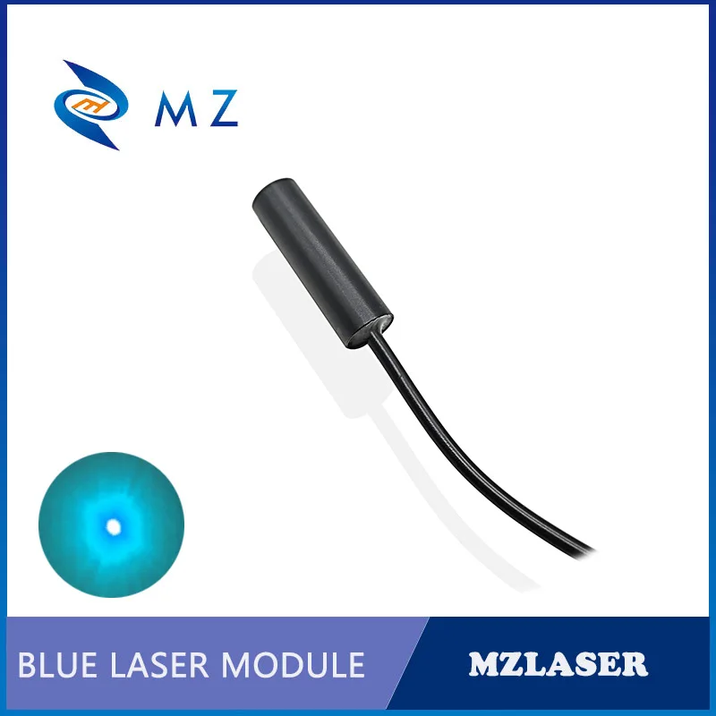 Moduł laserowy Cyan Dot D12x40mm 488nm 50mw jednomodowy z zasilacz klasy przemysłowej