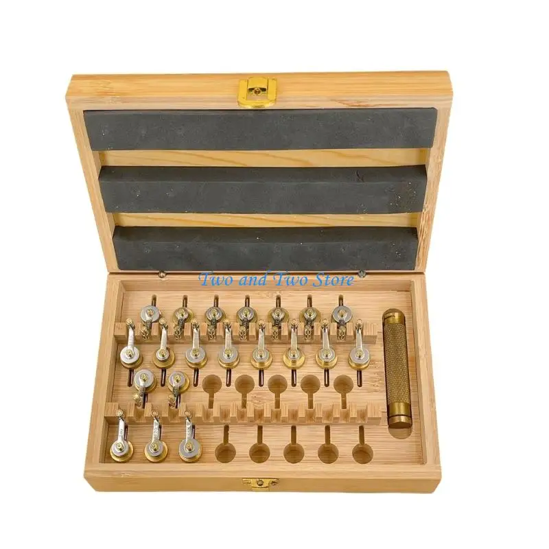 

HX6F Professional Watch Mainspring Winder Kits Set with 20 Types Models Copper Repair Tool With Case For Watchmakers