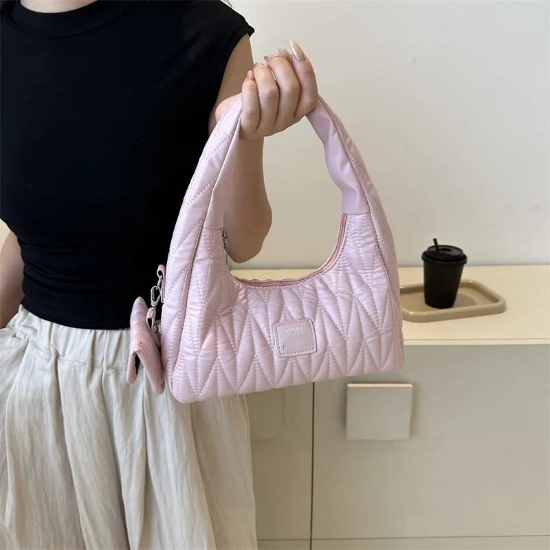 High-grade Pleated Rhombus Portable Small Underarm Bag Women New Trend Female Shoulder Bag Fashion Luxury Brand Shoulder Bag