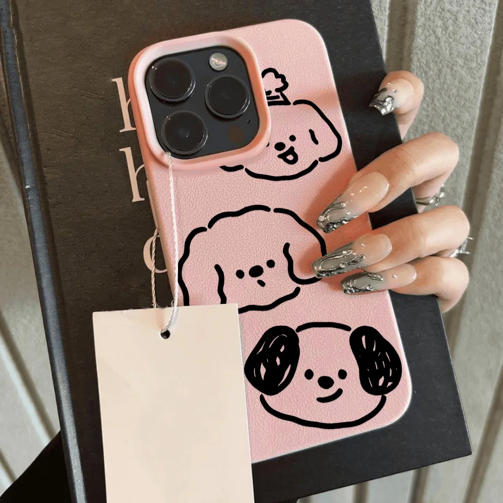 Cartoon Painted Phone Case For iPhone 16 15 14 13 12 11 Pro Max 16 15 14 Plus Cover Shockproof Drop-resistant Protective Bumper