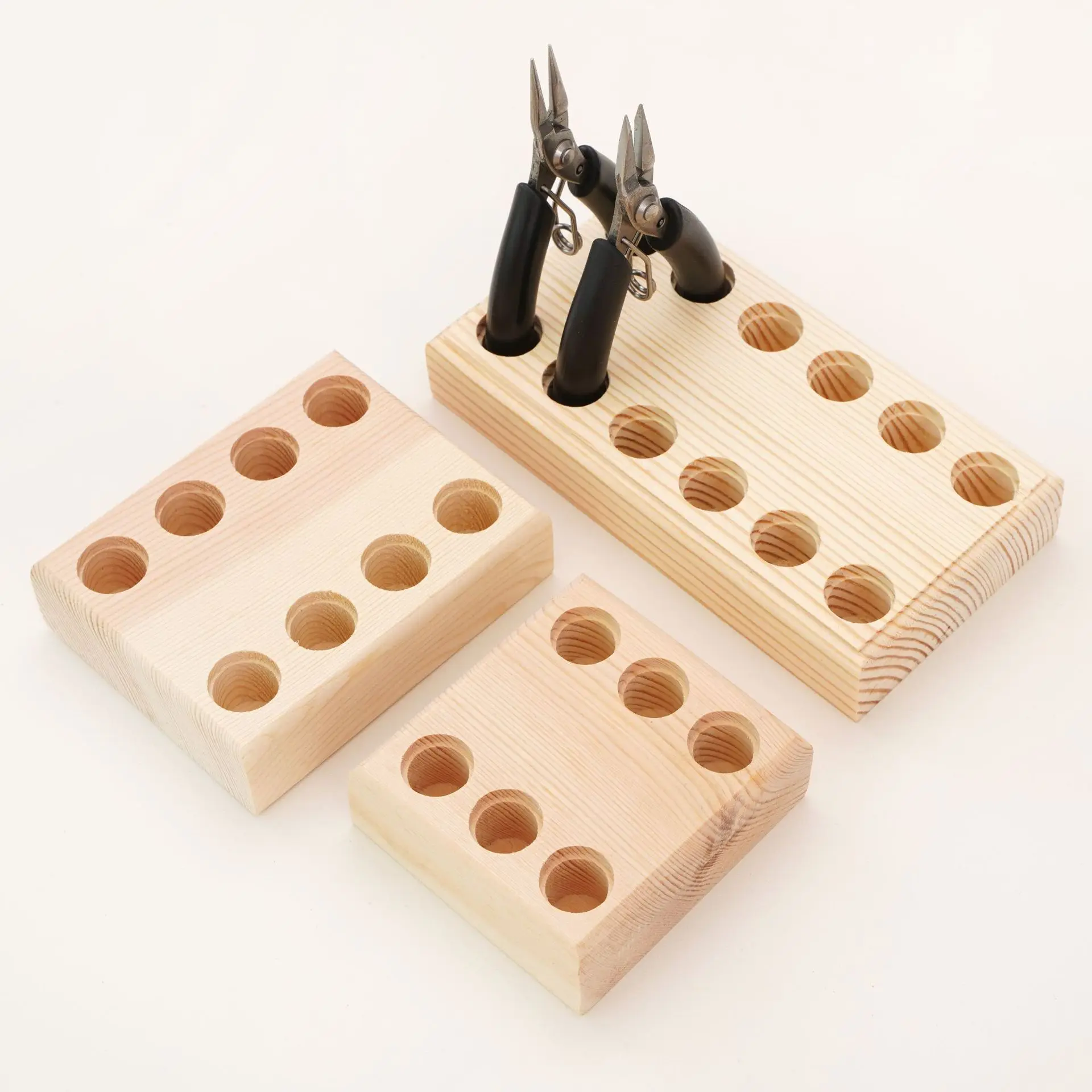 Wooden Pliers Storge Holder Craft Tool Holder for Storing Pliers Wire Cutters Gift Jewelry Organizer