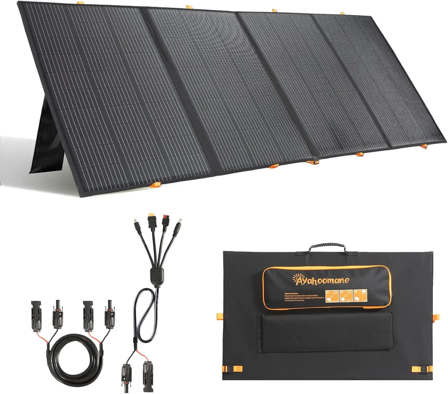 400W Portable Solar Panel,Foldable Solar Panel Power Backup,36V Output Solar Charger for Power Station OffGridOutdoor Activities