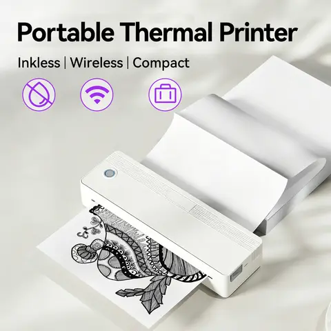 Portable Printer for School Business Travel Suitable Compact Size for Easy Carry Ideal for Office And Home Use