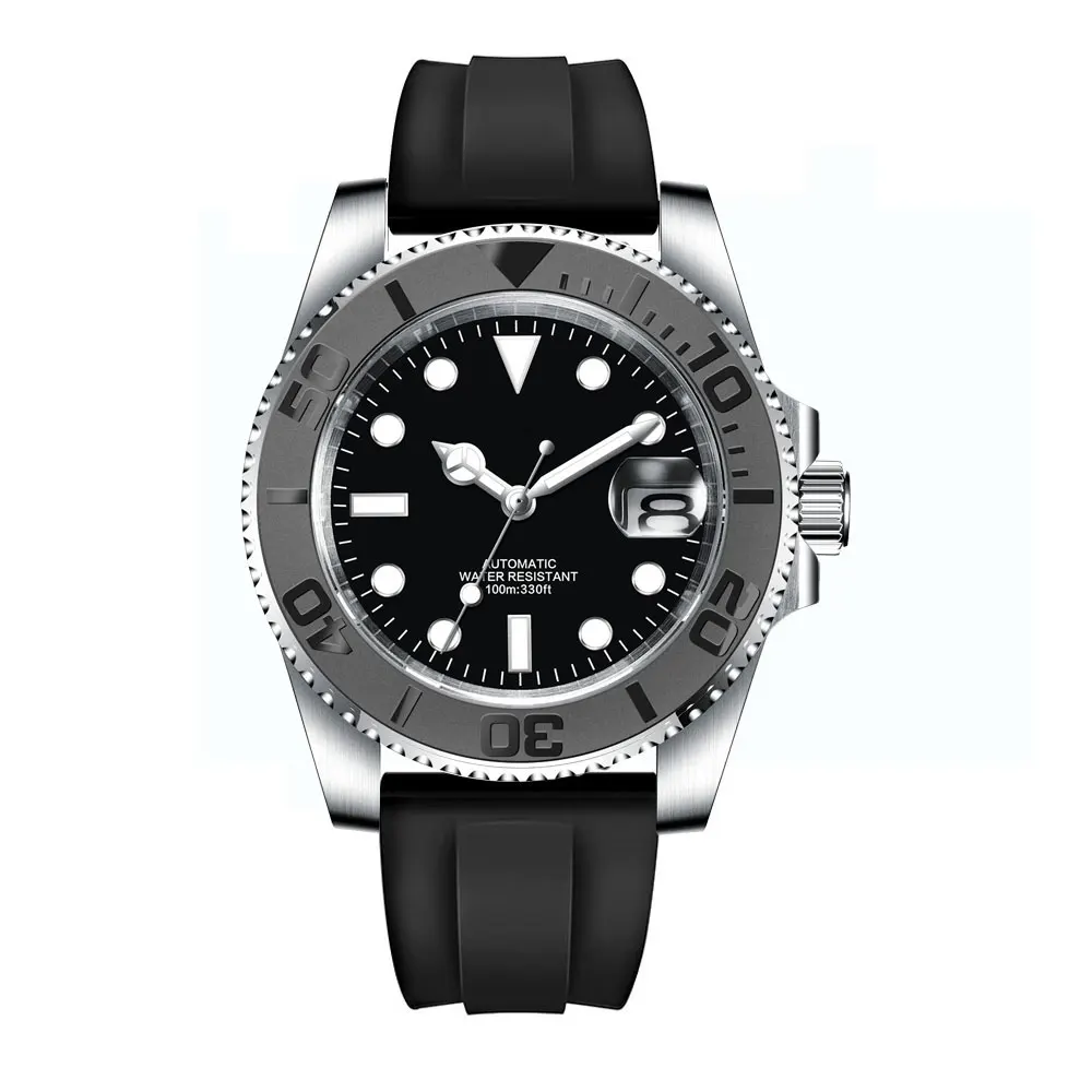 2022 Men\'s Watch Ceramic 100m Waterproof Sapphire Clock Male Watches Men Automatic WristWatch Relogio Masculino