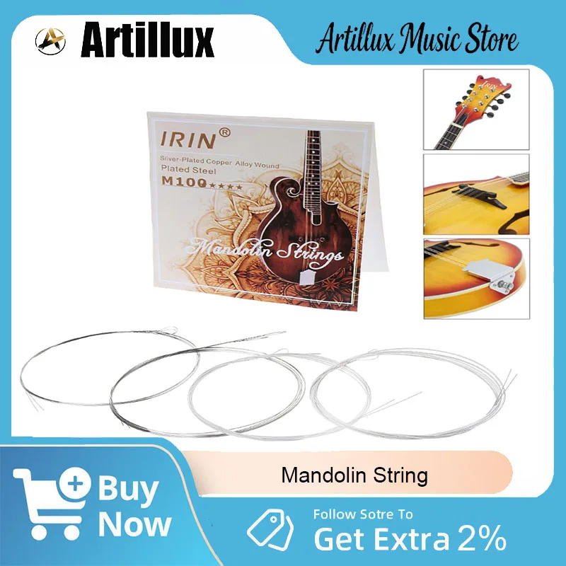 8 Pcs/Set Mandolin String Stainless Steel Wire Musical Instrument String High Quality Mandolin Broken String Replacement