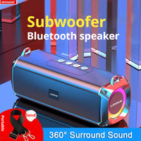 NEWMSNR 50w Subwoofer Colorful Light Wireless Bluetooth Speaker Surround Sound Portable Party Home Karaoke Boombox Support FM/FM