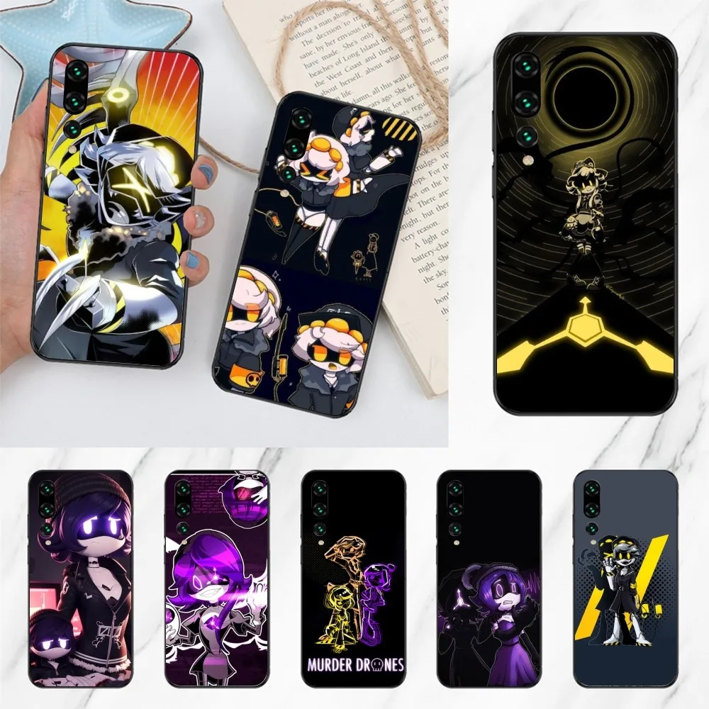 Murder Drones Mobile Cell Phone Case for Huawei P50 P40 P30 Pro Lite P Smart 2021 2019 Magic 3 Black Soft Phone Cover Funda