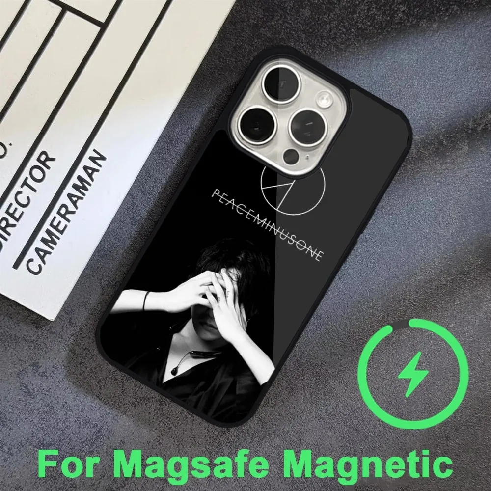 G Dragon Peaceminusone Phone Case For iPhone 15 14 13 12 11 Pro Max Plus Magsafe Black Soft Cover