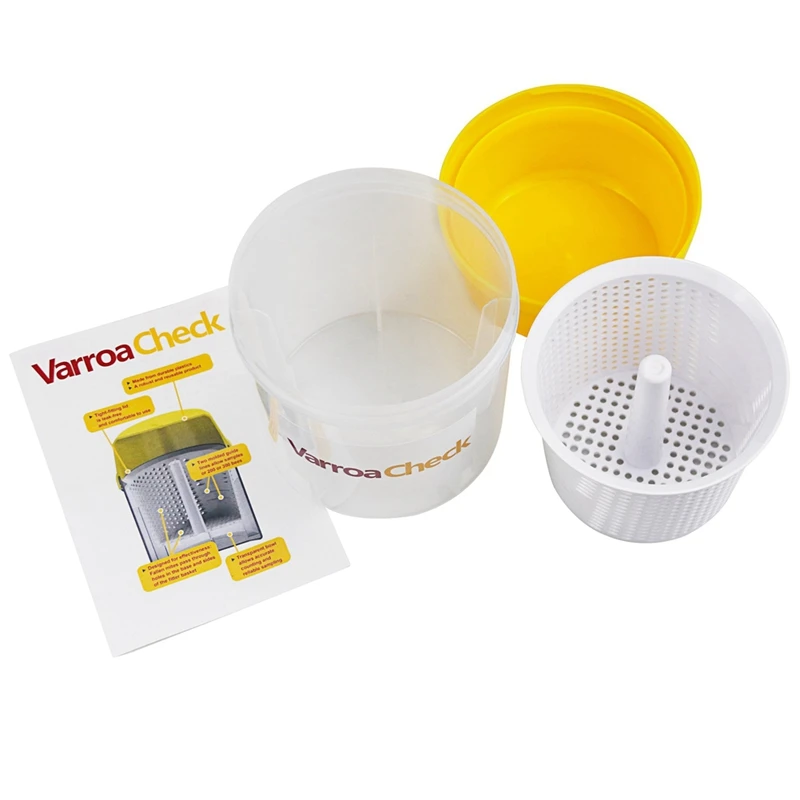 

Beekeeping Beehive Varroa Inspection Test Bottle Beehive Bee Beekeeper Tools Plastic 2Piece