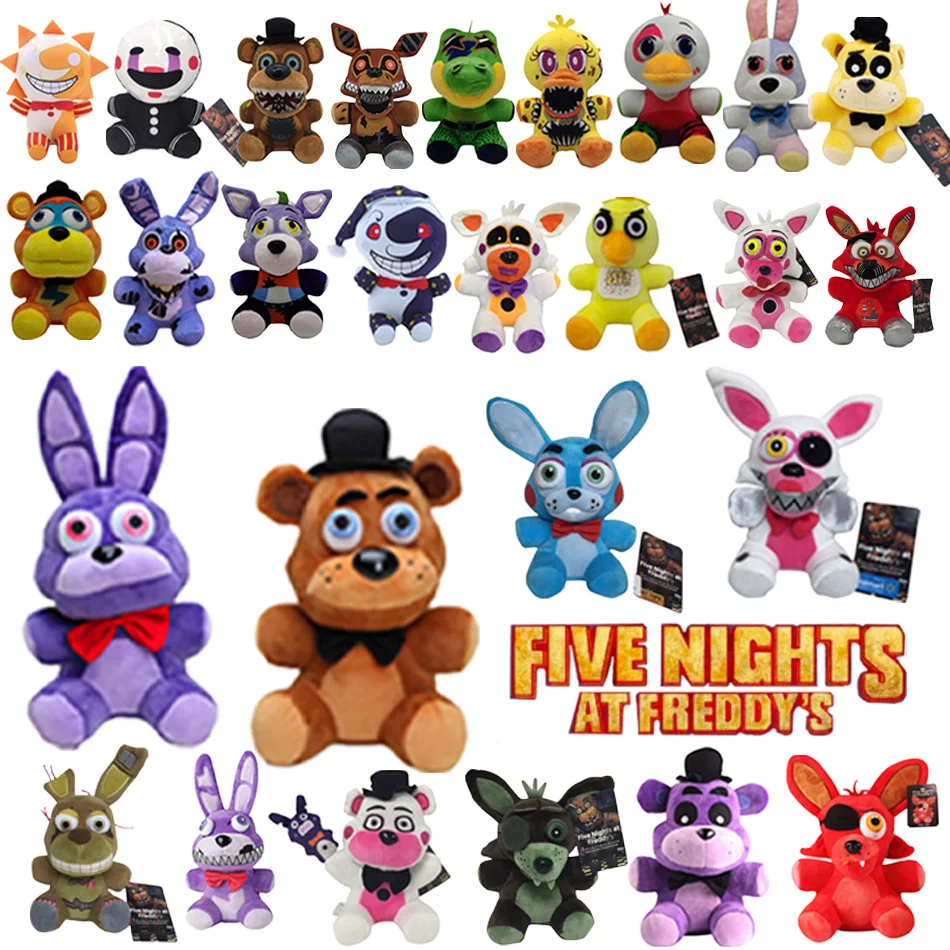 

New Five Night At Freddy Fnaf Cute Plush Toys Doll Bonnie Bear Foxy Cartoon Stuffed Dolls Freddy Toys For Children Fans Gifts