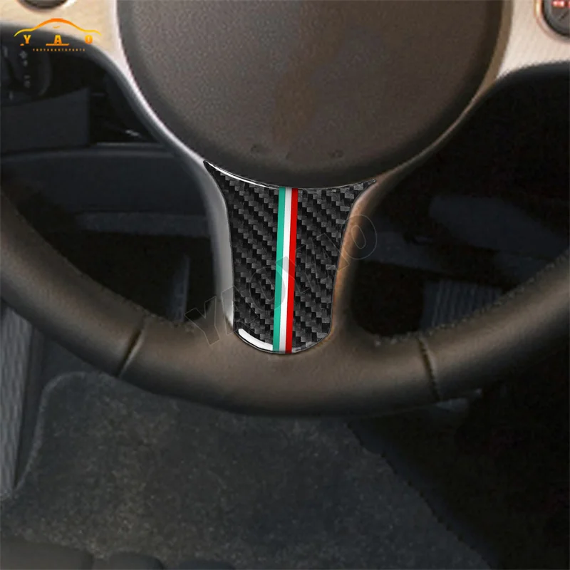 For Alfa Romeo 159 2005-2024 Carbon Fiber Steering Wheel Panel Car Interior Accessories Decorative Stickers