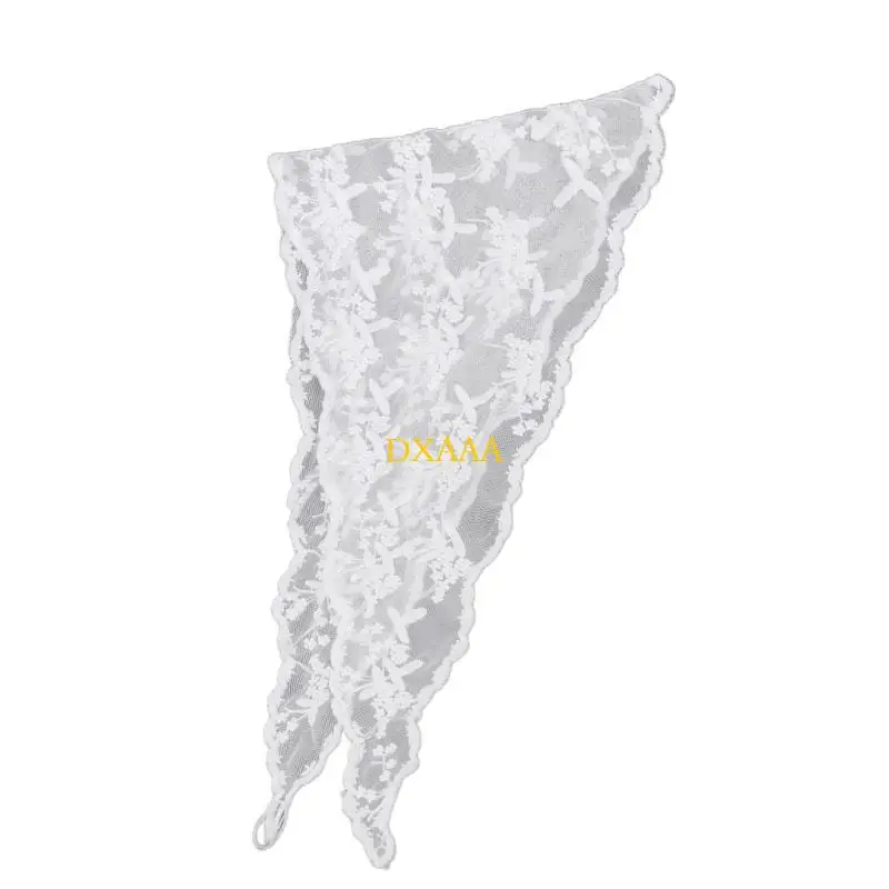 

DXAA Sweet Spring Summer Headwear High End Feel Lace Triangle Scarf Waist Decoration