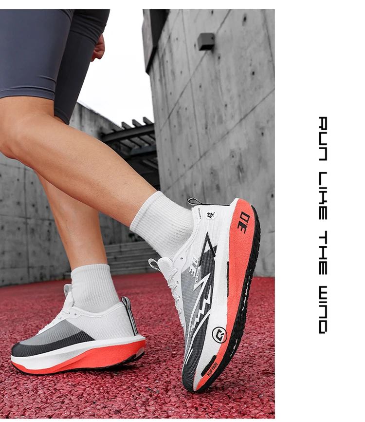 Herren-Laufschuhe mit Carbonplatte, speziell für Marathonläufe, atmungsaktive, leichte Sportschuhe, bequeme Damen-Sneaker. – Detail 33