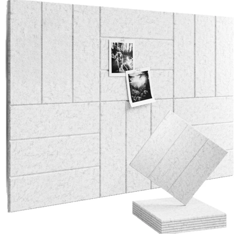 12Pcs Self-adhesive Square/Hexagon Acoustic Panels Acoustic Foam Panels Liner Design Absorbs Noise Background Wall Decor