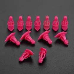 100Pcs Pickup Truck Auto Special Fasteners Clip 6mm Hole for Nissan Replace Weatherstrip Retainer Pink Plastic Rivets Car Clips