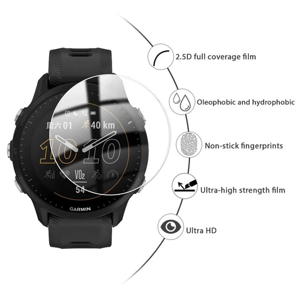 Tempered Glass Film For Garmin Tactix 7 Enduro 2 Anti-Scratch Ultra Clarity Screen Protective Film For Forerunner 255 255S 955