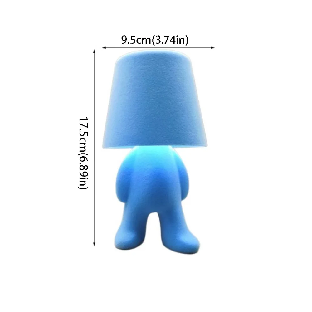 

Touch Control Table Lamp Flocking Texture Mini Size Night Lamp Creative Shape Colorful Design Bedside Lamp Home Decoration
