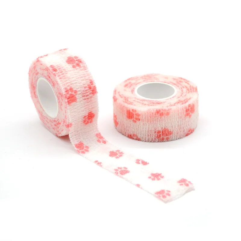 4.6m Self Adhesive Wrap Tape Medical Therapy Elastic Bandage Knee Protector 1 pcs Sports Colorful Printed Finger Joints Tape