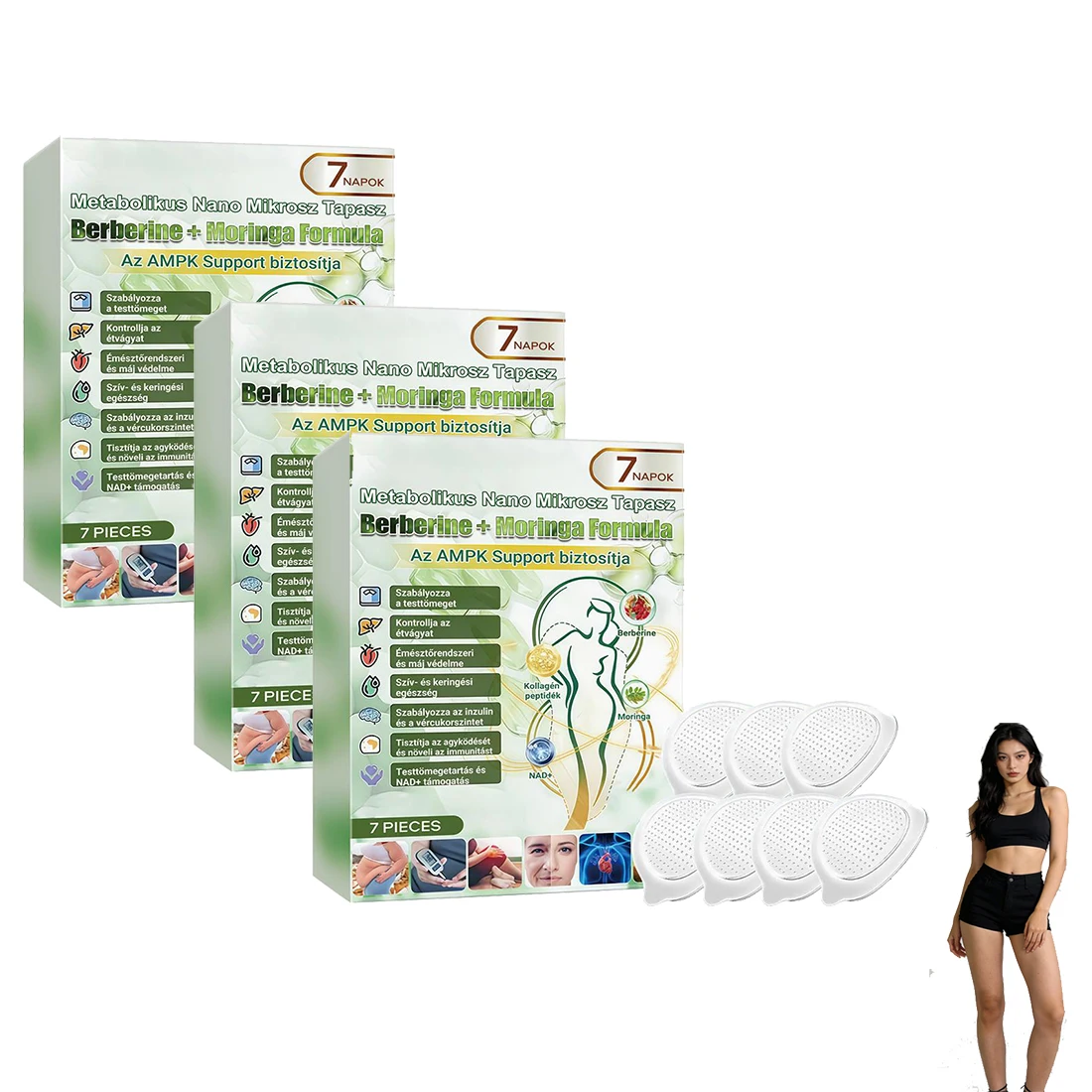 1/2/3 Boîtes de Patchs Moringa Nano Microneedle, Patchs Naturels Doux, Hydratants et Raffermissants pour la Peau, pour Femmes et Hommes, Patchs Nano Microdarts