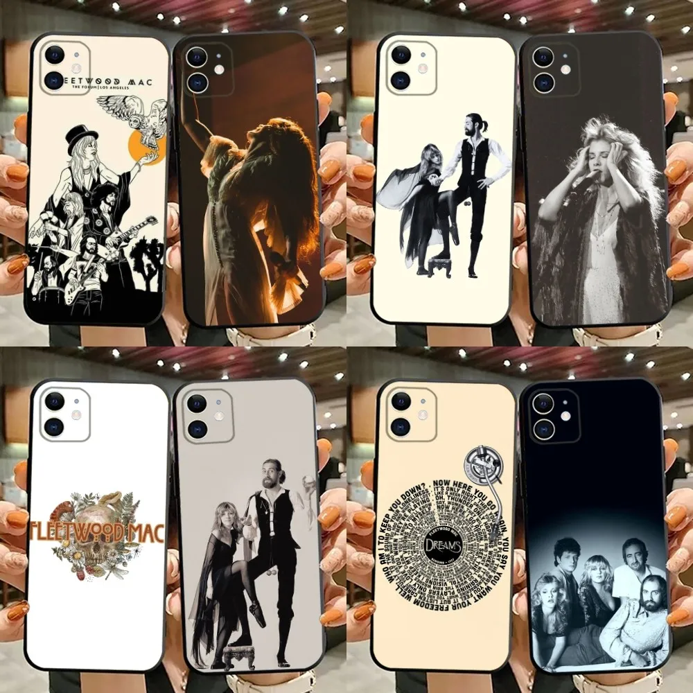 

Band Fleetwood Mac Phone Case For iPhone 15,14,13,12,11,Plus,Pro Max,XS,X,XR,SE,Mini,8,7 Soft Silicone Black Cover