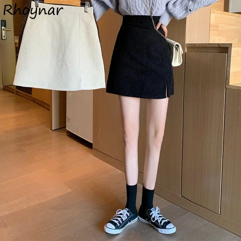 Skirts Women Tender Chic Soft Autumn Vintage Above Knee Female Fashion New Temperament Design XS-3XL Elegant Teens Korean Style