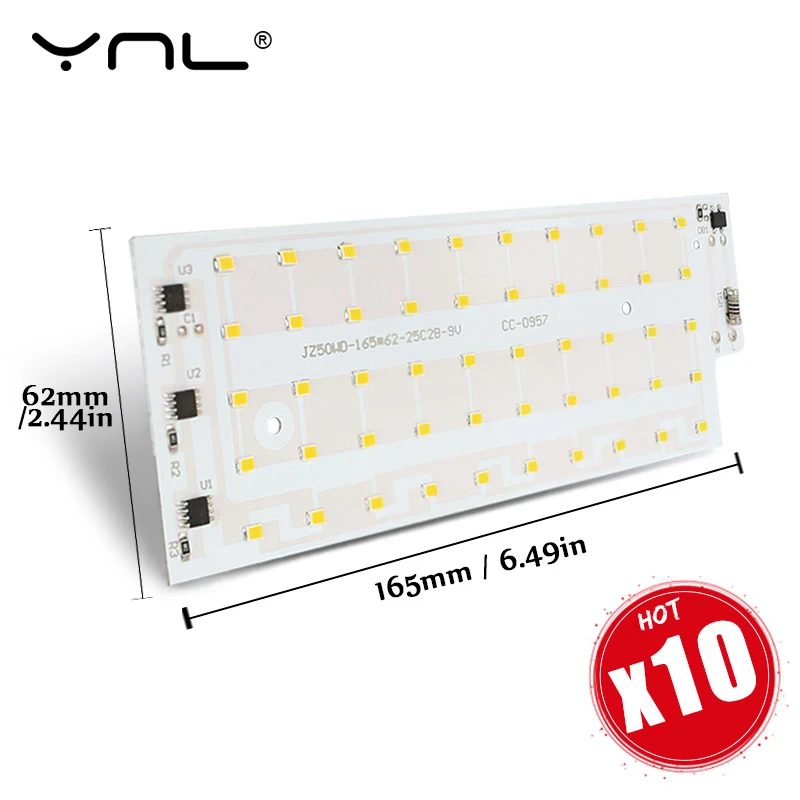 10pcs 50W Led Chip 220V Smart IC Floodlight Outdoor Long Service Time DIY LED Lamp Flood Light Spotlight Lighting SMD 2835 Chip