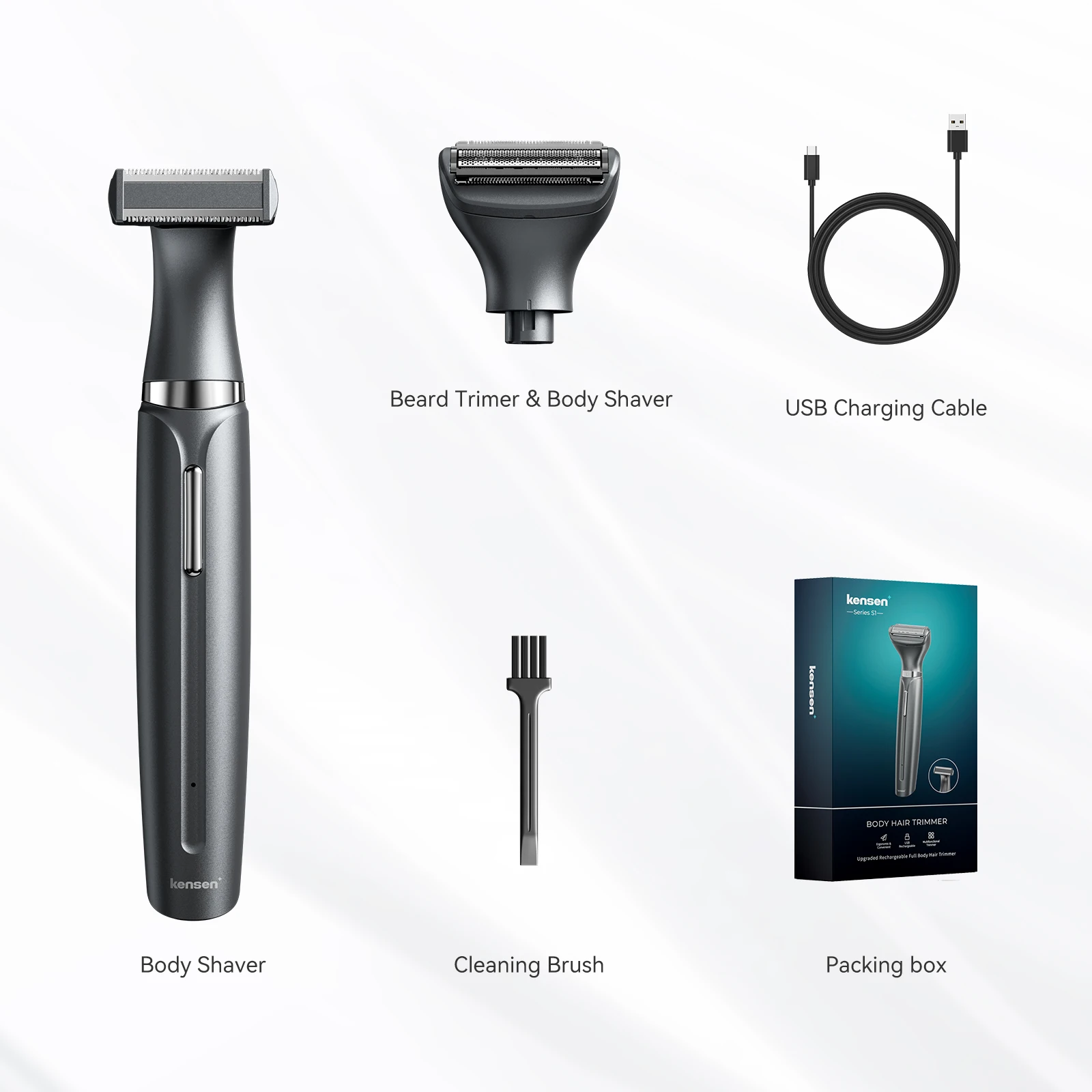 KENSEN S1 Elektrischer Haarschneider, Körperrasierer für Männer, 2-in-1, professioneller Rasierer, Nasenhaar, Bartschneider, Rasierer MEG-578 – Detail 8